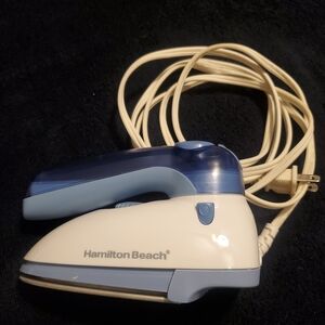 Hamilton Beach Blue and White Travel Compact Iron